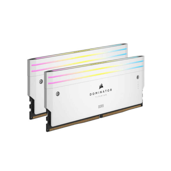 رم کامپیوتر Corsair Dominator Titanium WH RGB 32GB Dual 7200MHz CL34 DDR5