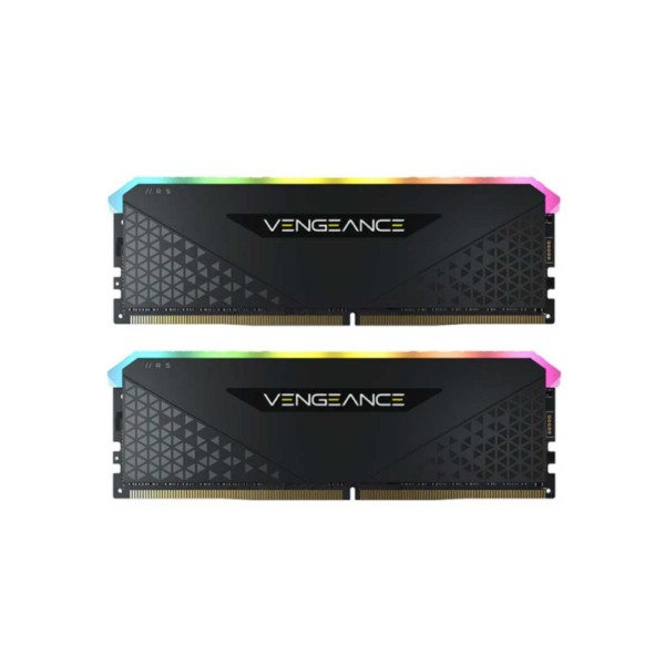 رم کامپیوتر Corsair VENGEANCE RGB RS Black 16GB DUAL 3600MHz CL18 DDR4