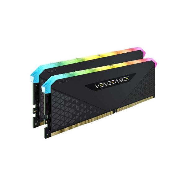 رم کامپیوتر Corsair VENGEANCE RGB RS Black 32GB DUAL 3200MHz CL16 DDR4