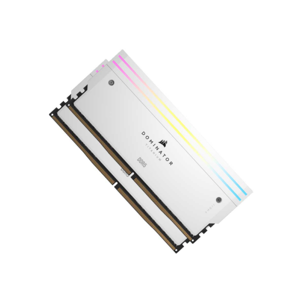 رم کامپیوتر Corsair Dominator Titanium WH RGB 32GB Dual 6600MHz CL32 DDR5