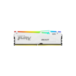 رم کامپیوتر Kingston FURY BEAST RGB WHITE 64GB 32GBx2 5600MHz CL40 DDR5 - Image 2