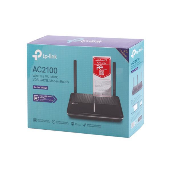 مودم روتر تی پی لينک TP-Link Archer VR600 AC2100 Wireless Gigabit VDSL/ADSL