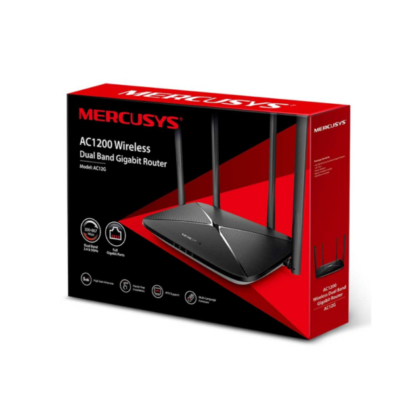 روتر بی‌سیم و دوباند مرکوسیس Mercusys AC12G AC1200 Wireless Dual Band Gigabit