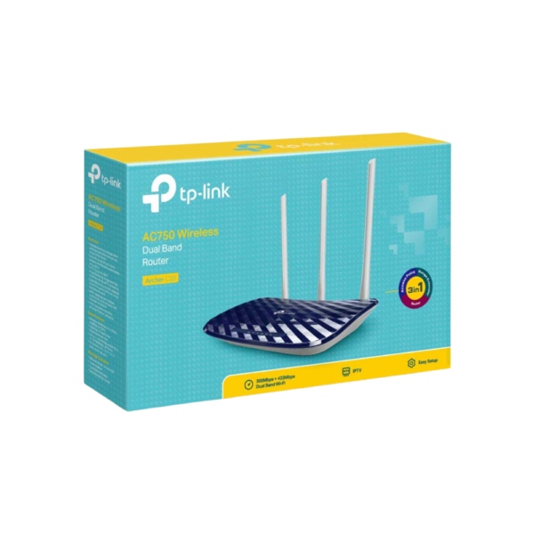 روتر بی‌سیم و دوباند تی پی لينک TP-Link Archer C20 AC750 Wireless Dual Band