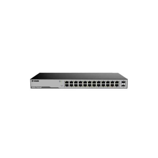 سوییچ 24 پورت گیگابیت و PoE دی لینک D-Link DGS-F1024P 24-Port Gigabit Unmanaged POE Switch