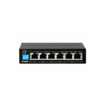 سوییچ 6 پورت دسکتاپ دی لینک D-Link DGS-F1006P-E 6-Port 10/100/1000Mbps Desktop Switch