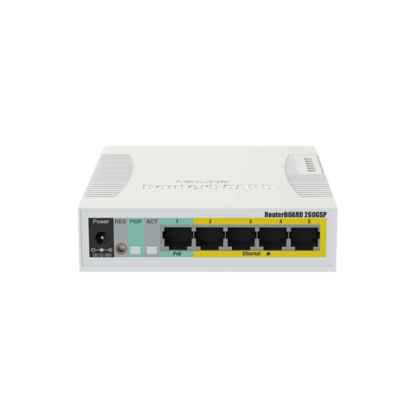 سوئیچ 5 پورت گیگابیت میکروتیک Mikrotik CSS610-8P-2S+IN 5-Port Gigabit Switch