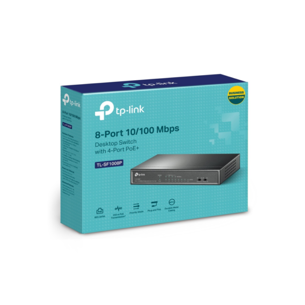 سوییچ 8 پورت تی پی لینک TP-LINK TL-SF1008P 8-Port Switch