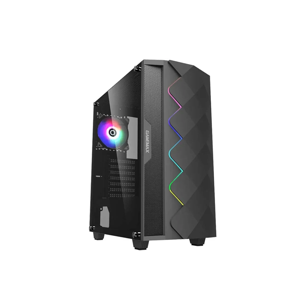 کیس کامپیوتر گیم مکس GameMax Diamond Black MID TOWER - Image 1