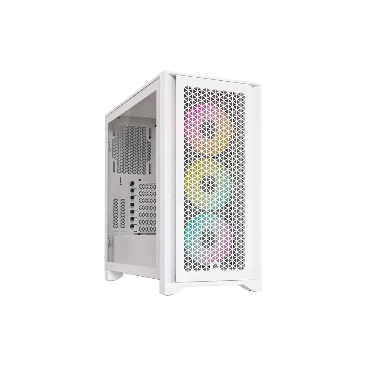 کیس کامپیوتر کورسیر Corsair iCUE 4000D RGB AIRFLOW White Mid Tower - Image 1