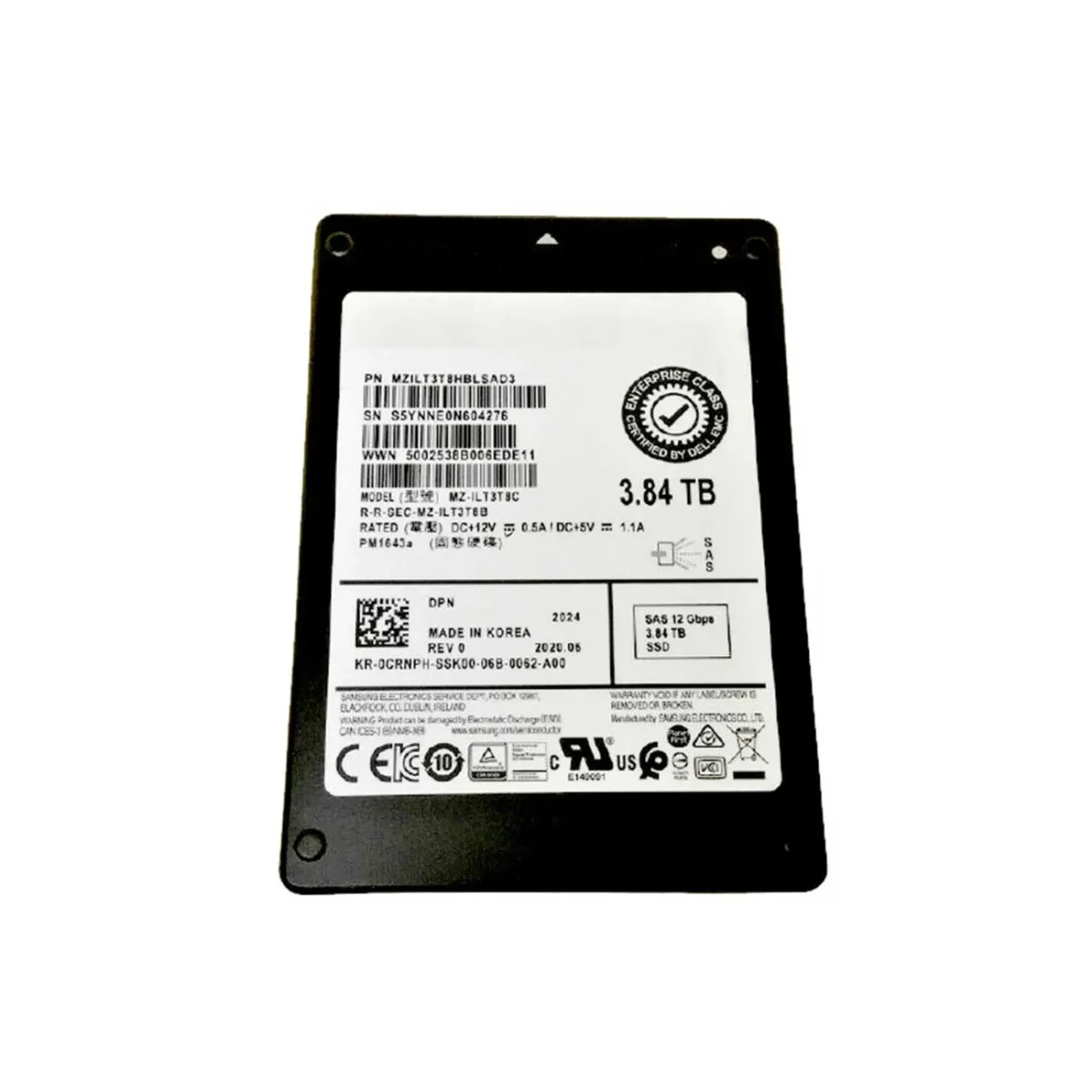 اس اس دی 3.84 ترابایت SAS سامسونگ Samsung PM1643A MZILT3T8HBLS-00007 - Image 2
